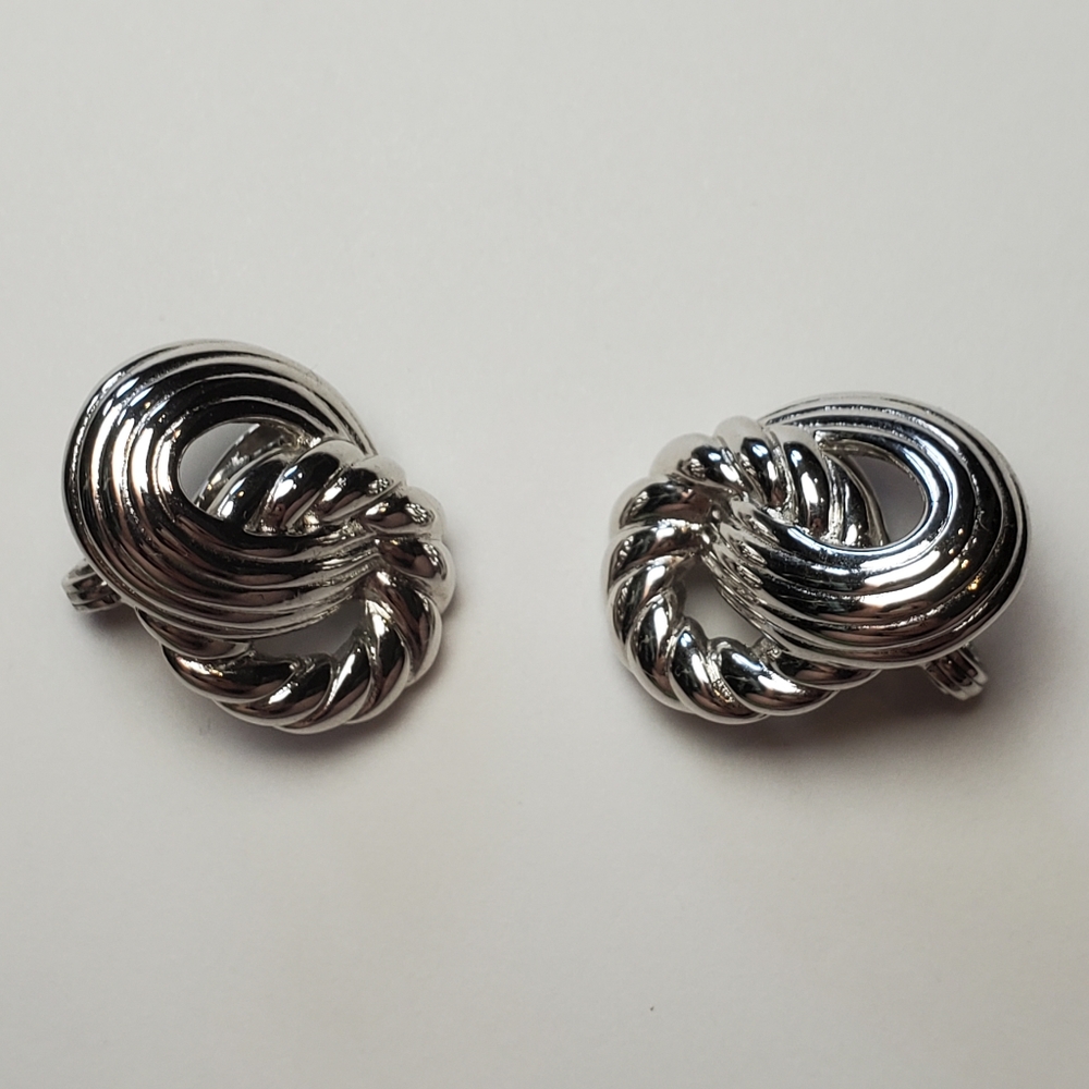 Monet Textured Knot Clip-on Earrings